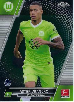 2021 Topps Chrome Bundesliga Aster Vranckx RC #99 VfL Wolfsburg