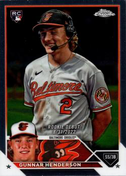 2023 Topps Chrome Update Gunnar Henderson RD Baltimore Orioles #USC208
