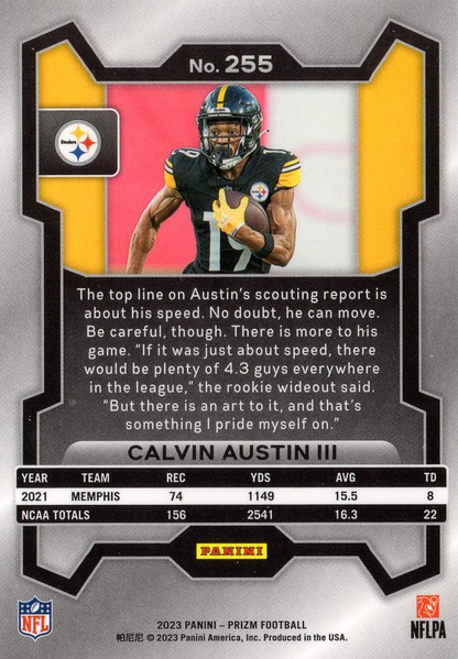 2023 Panini Prizm Calvin Austin III Pittsburgh Steelers #255