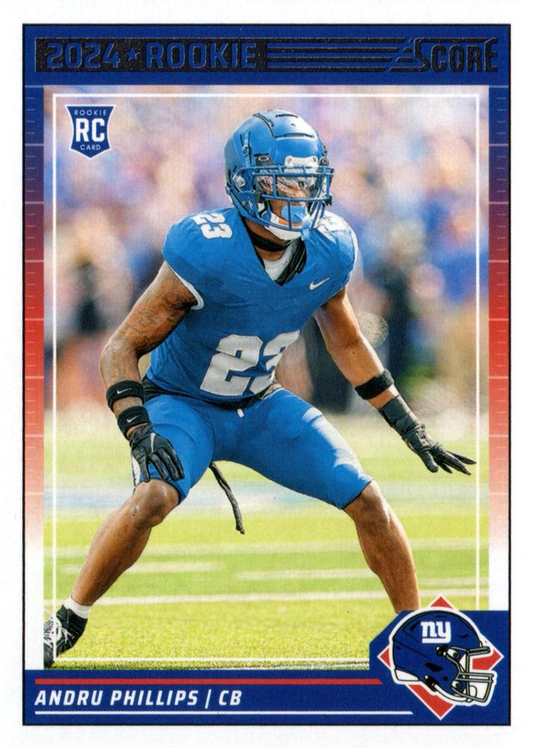 2024 Panini Score Football Andru Phillips New York Giants #349 RC