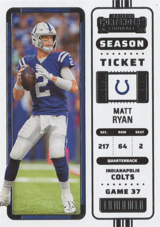 2022 Panini Contenders Matt Ryan Indianapolis Colts #43