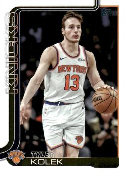 2025 Topps NBA Tyler Kolek #20 New York Knicks