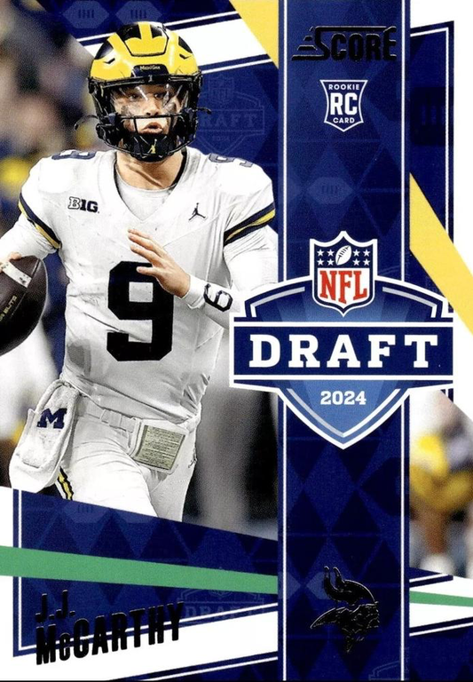 2024 Panini Score Football NFL Draft J.J. McCarthy Minnesota Vikings #4 RC
