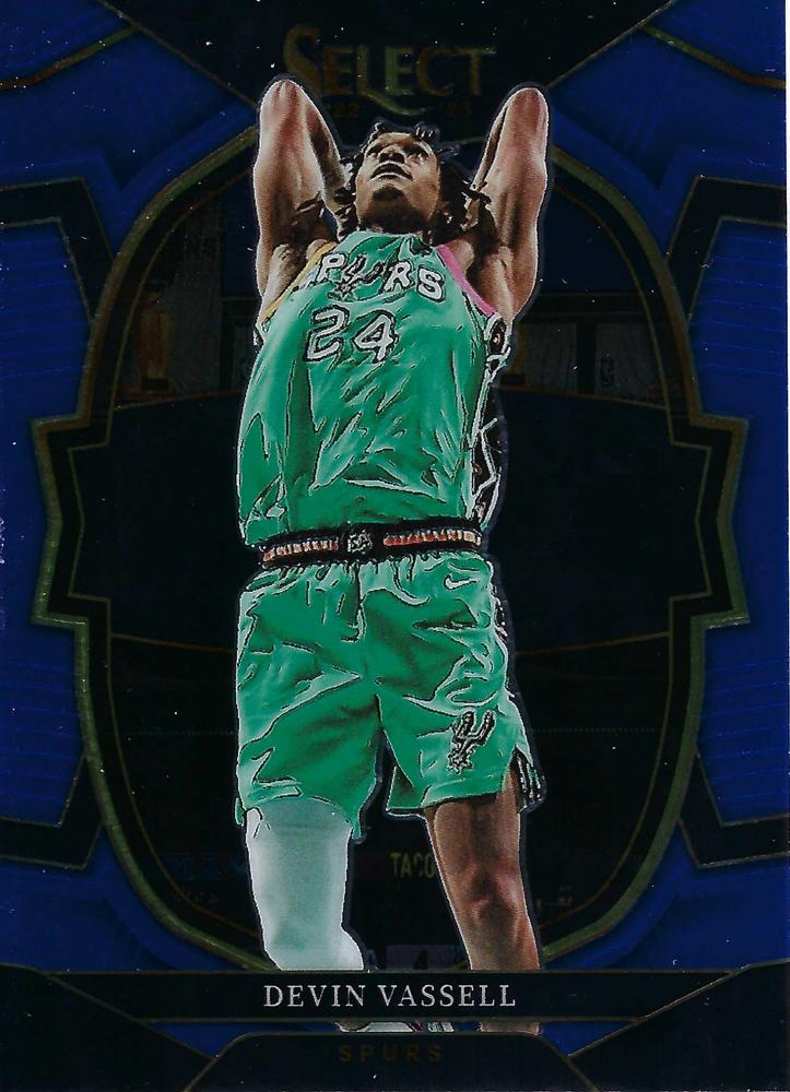 2022 Panini Select Blue Devin Vassell #64 San Antonio Spurs