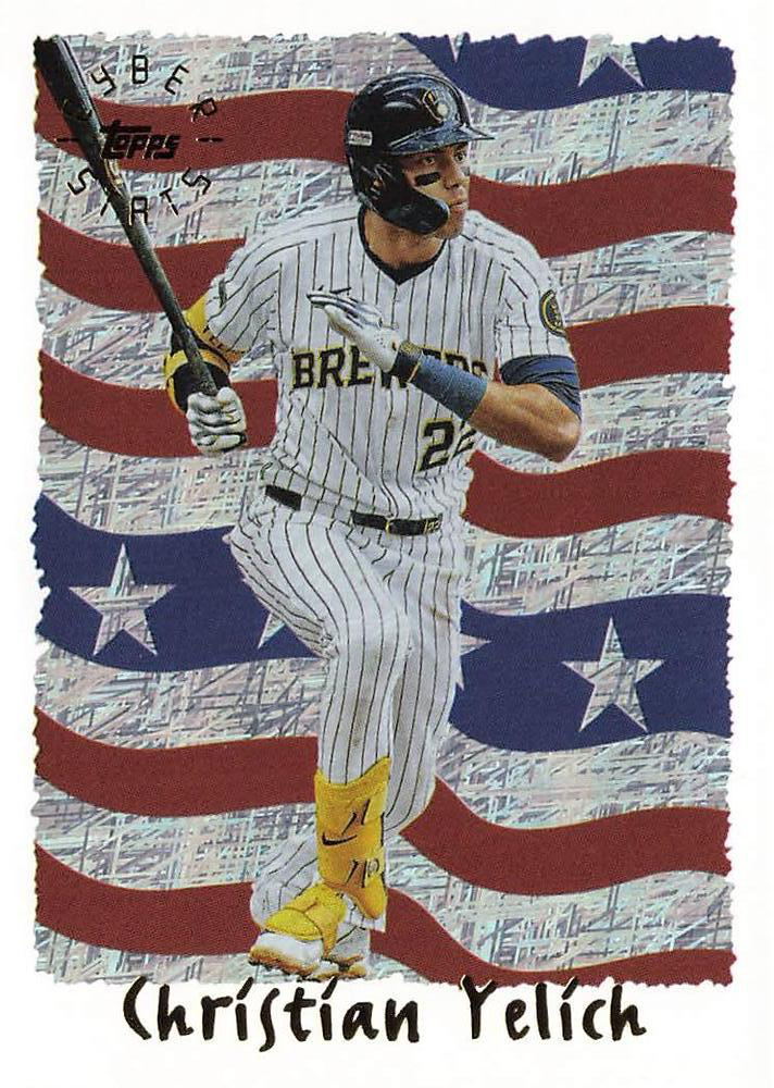 2025 Topps Archives 1995 Topps Cyberstats Christian Yelich #95C-21 Milwaukee Brewers