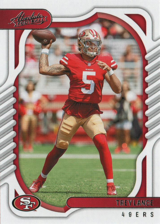 2022 Panini Absolute Trey Lance #59 San Francisco 49ers