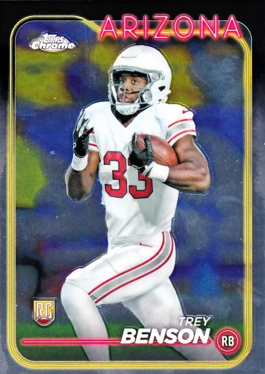 2024 Topps Chrome Football Trey Benson RC #214 Arizona Cardinals