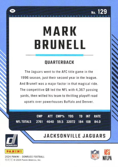 2024 Panini Donruss Mark Brunell Jacksonville Jaguars #129