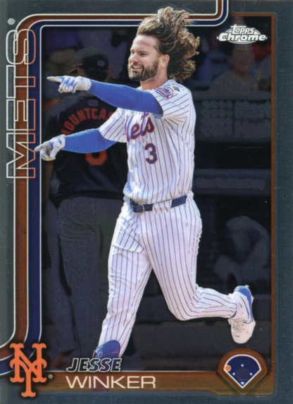 2025 Topps Chrome MLB Jesse Winker #180 New York Mets