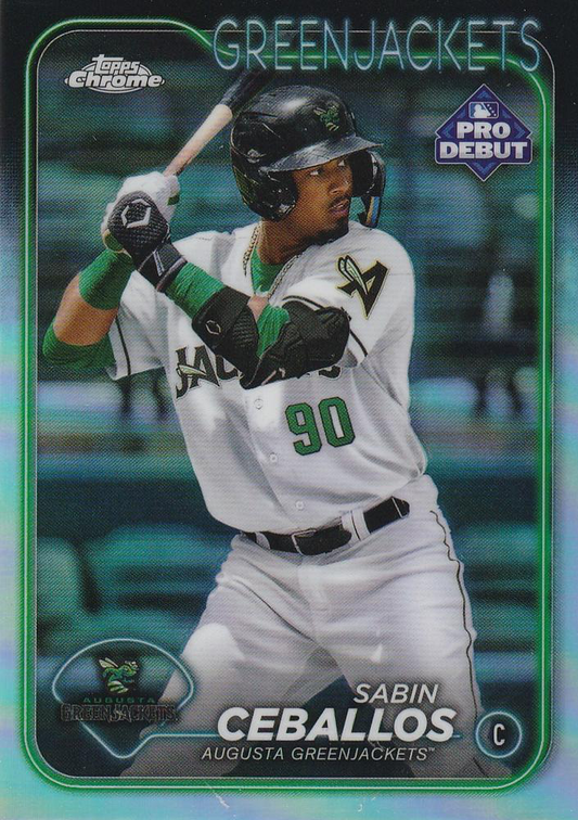 2024 Topps Pro Debut Chrome Refractor Sabin Ceballos #PDC-50 Augusta GreenJackets