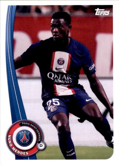 2022 Topps PSG Fan Set Nuno Mendes #PA-5 Paris Saint-Germain