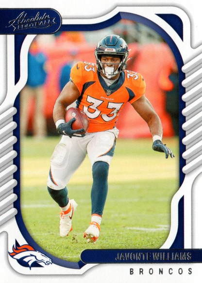 2022 Panini Absolute Javonte Williams #12 Denver Broncos