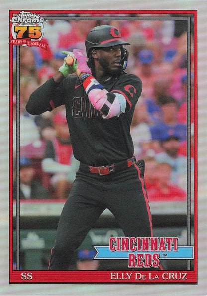 2026 Topps Chrome 1991 35th Elly De La Cruz #91CB-7 Cincinnati Reds