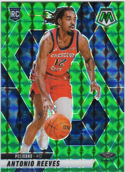 2024 Panini Mosaic Green Mosaic Antonio Reeves RC #237 New Orleans Pelicans