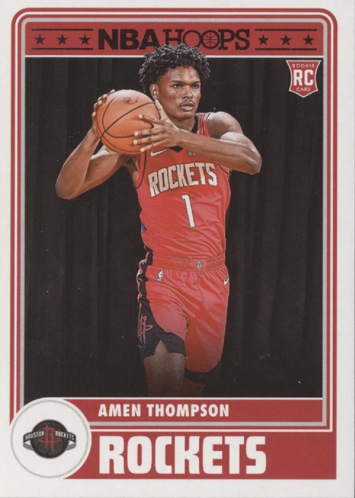 2023 Panini Hoops Hoops Tribute RC Amen Thompson #300 Houston Rockets