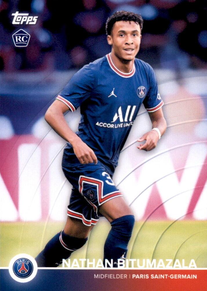 2021 Topps PSG Team Set RC Nathan Bitumazala #11 Paris Saint-Germain