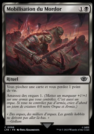 2023 Magic MTG Le Seigneur des Anneaux Mobilisation du Mordor LTR #96