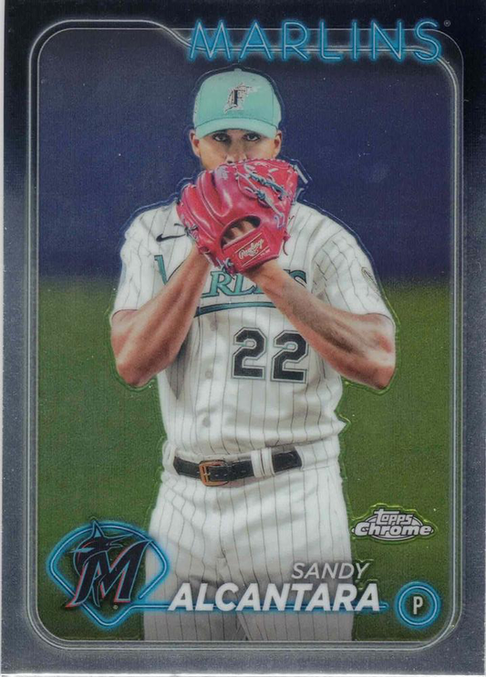 2024 Topps Chrome Sandy Alcantara Miami Marlins #138