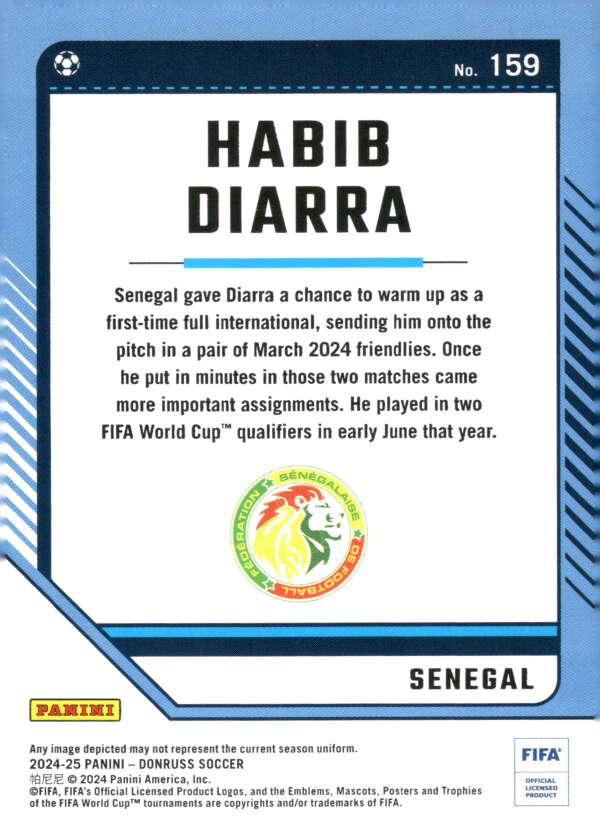 2024 Panini Donruss Habib Diarra #159 Senegal
