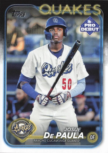2024 Topps Pro Debut Josue De Paula #PD-119 Rancho Cucamonga Quakes