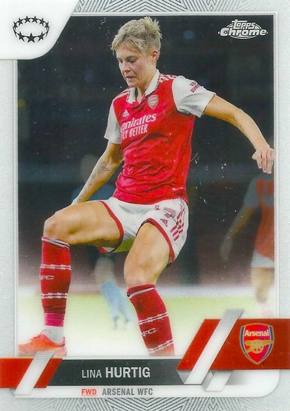 2022 Topps Chrome UCC Women's Lina Hurtig #62 Arsenal W.F.C.
