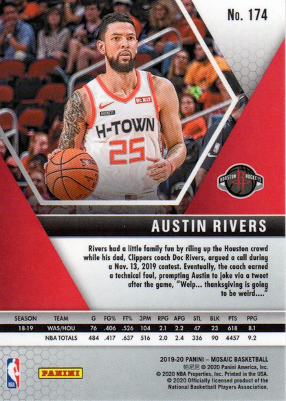2019 Panini Mosaic Austin Rivers #174 Houston Rockets