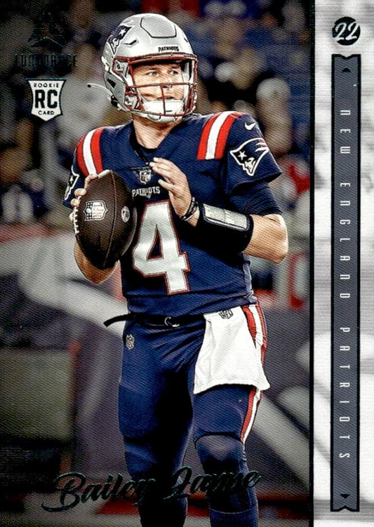2022 Panini Chronicles Luminance Update Rookies Teal RC Bailey Zappe #209 New England Patriots