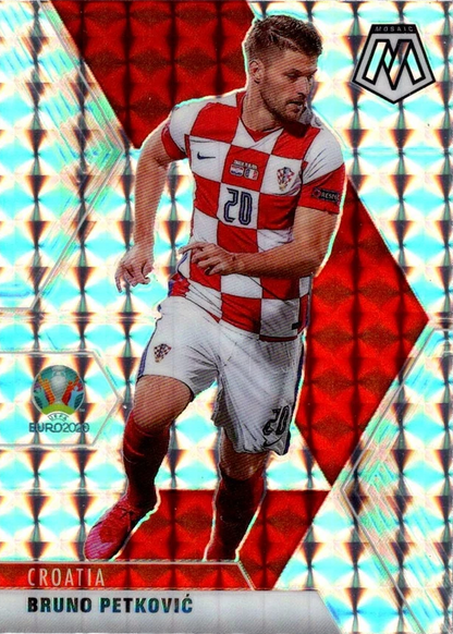2021 Panini Mosaic UEFA EURO 2020 Mosaic Prizm Bruno Petkovic #22 Croatie