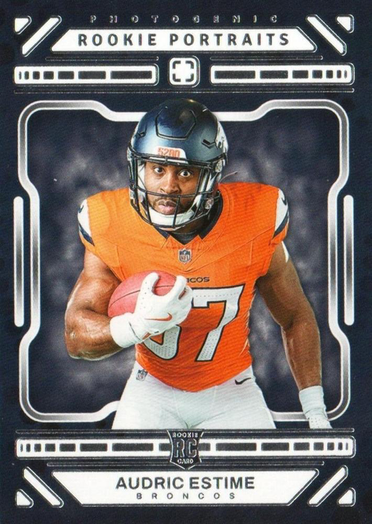 2024 Panini Photogenic Portrait RC Audric Estime #173 Denver Broncos