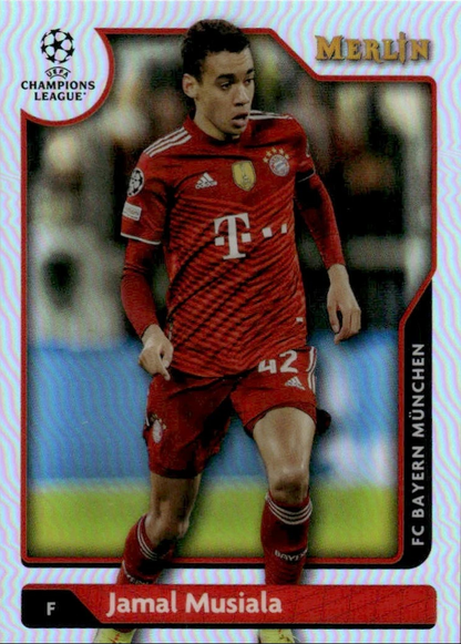2021 Topps Merlin UEFA Club Competitions Refractor Jamal Musiala #130 FC Bayern Munchen