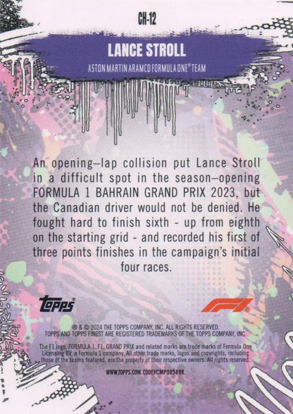 2024 Topps Finest Formula 1 Lance Stroll Chaos #CH-12 Aston Martin