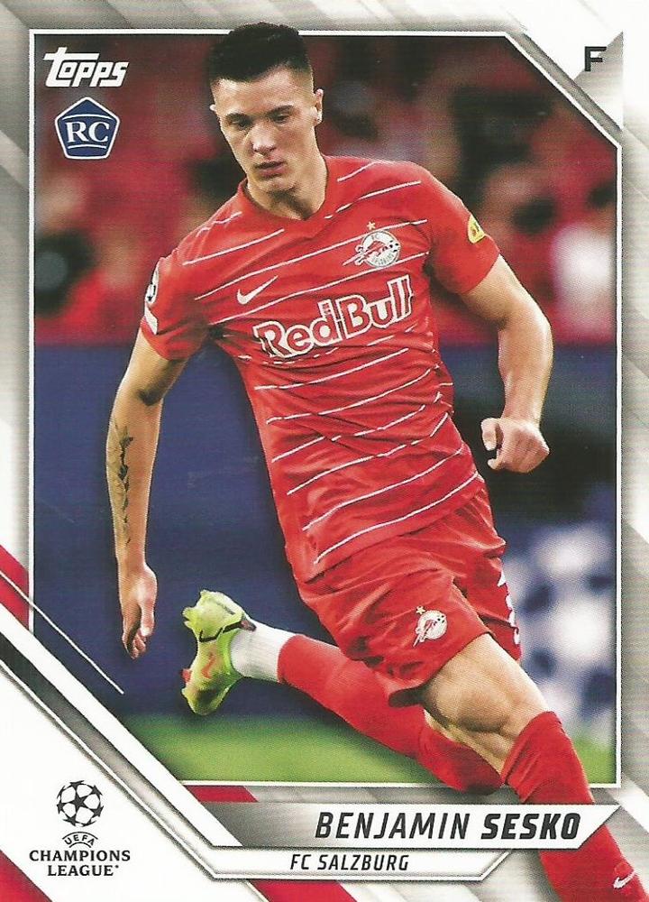 2021 Topps UCC RC Benjamin Sesko #161 FC Red Bull Salzburg