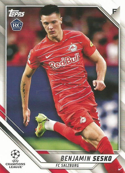 2021 Topps UCC RC Benjamin Sesko #161 FC Red Bull Salzburg