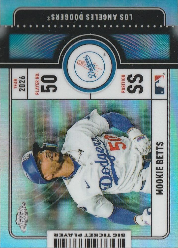 2026 Topps Chrome Big Ticket Players Mookie Betts #BTP-8 Los Angeles Dodgers