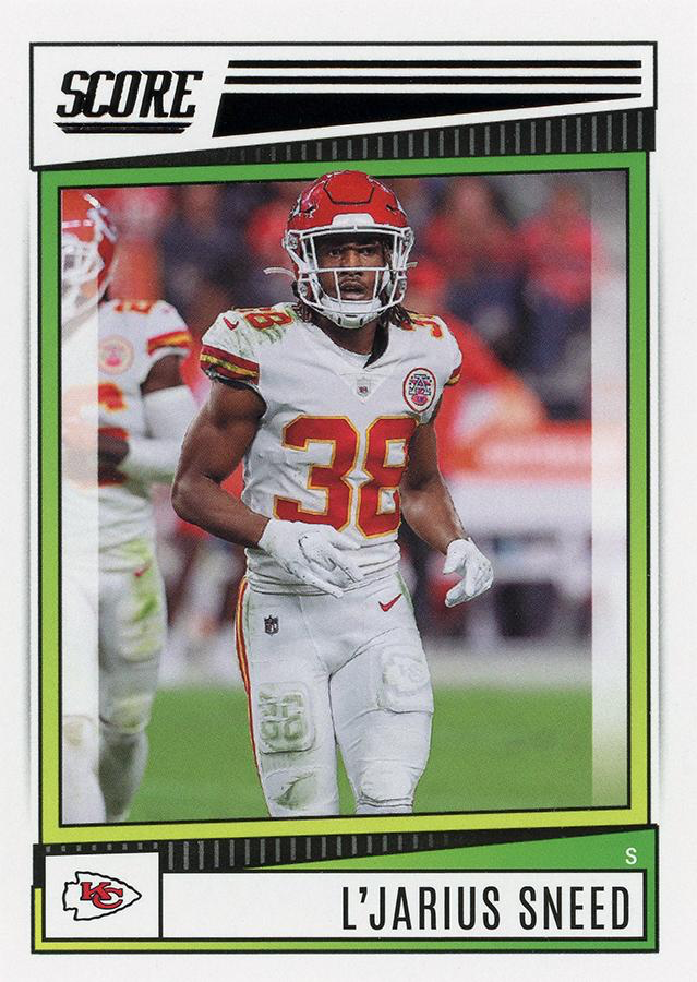 2022 Panini Score L'Jarius Sneed Kansas City Chiefs #120