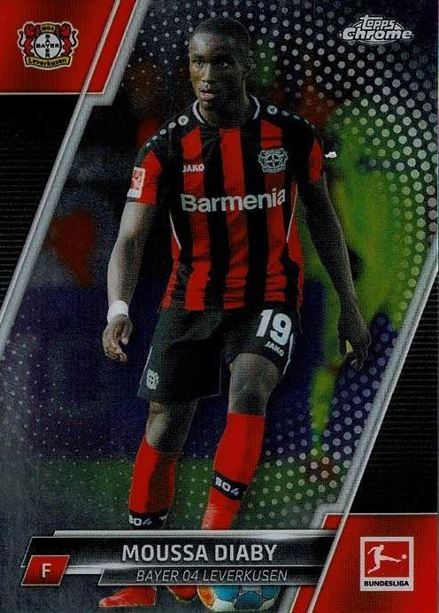 2021 Topps Chrome Bundesliga Moussa Diaby #67 Bayer 04 Leverkusen