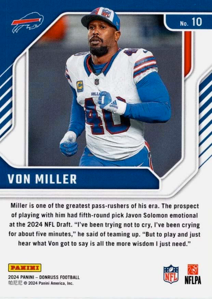 2024 Panini Donruss Elite Series Von Miller #10 Buffalo Bills