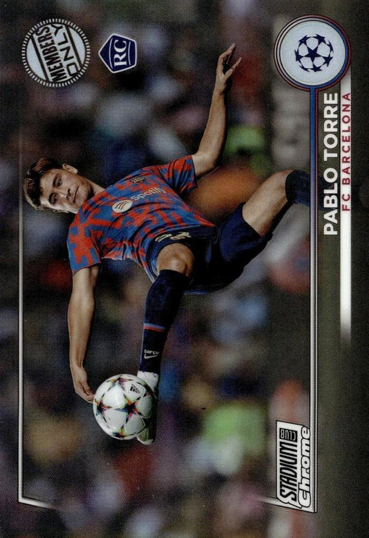 2022 Topps Stadium Club Chrome UCC RC Pablo Torre #32 FC Barcelona