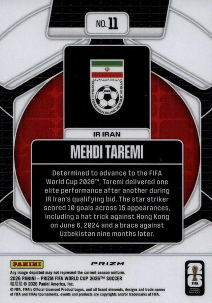 2026 Panini Prizm World Cup Trophy Hunting Mehdi Taremi #11 Iran