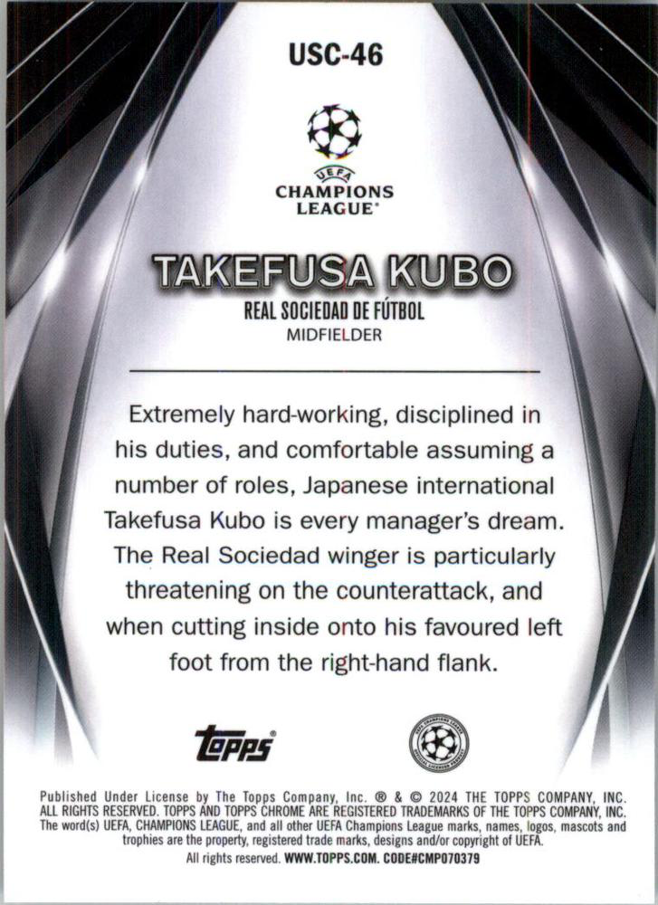 2023 Topps UCC Ultimate Stage Chrome Takefusa Kubo USC-46 Real Sociedad
