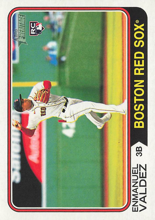 2023 Topps Heritage Enmanuel Valdez RC Boston Red Sox #631