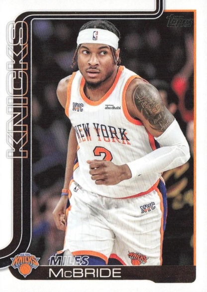 2025 Topps NBA Miles McBride #17 New York Knicks