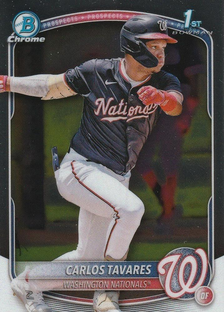 2025 Topps Bowman Chrome Prospect Carlos Tavares 1st #BCP-28 Washington Nationals
