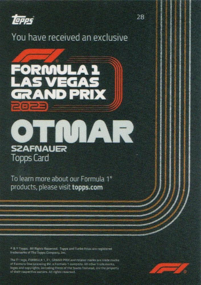 2023 Topps Las Vegas Grand Prix Otmar Szafnauer #28 BWT Alpine F1 Team