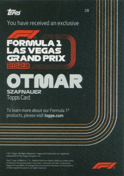 2023 Topps Las Vegas Grand Prix Otmar Szafnauer #28 BWT Alpine F1 Team
