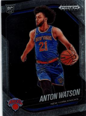 2024 Panini Prizm Black Anton Watson RC #238 New York Knicks