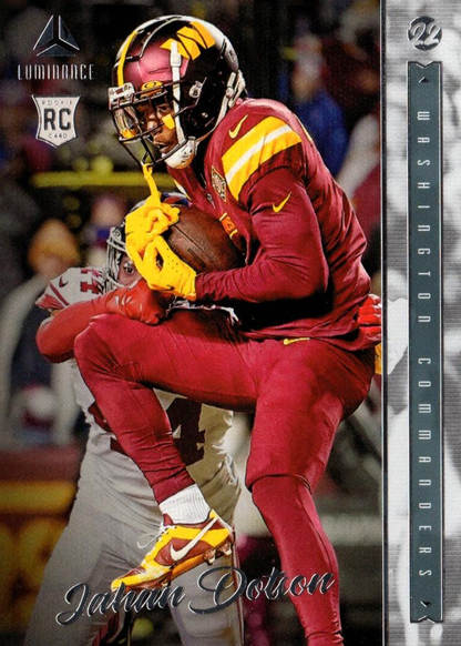 2022 Panini Chronicles Luminance Update Rookies RC Jahan Dotson #205 Washington Commanders