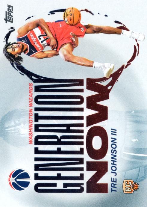 2025 Topps NBA Generation Now Tre Johnson III GN-6 Washington Wizards