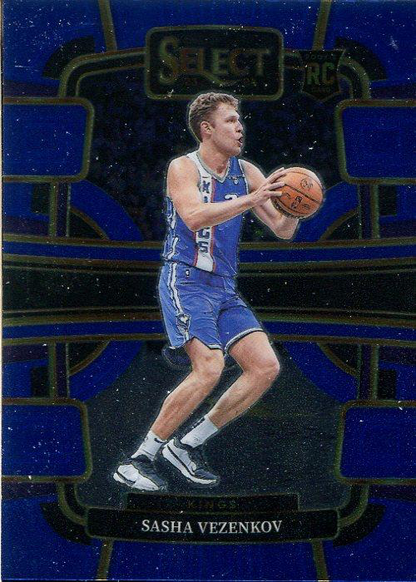 2023 Panini Select NBA Blue Sasha Vezenkov RC #74 Sacramento Kings