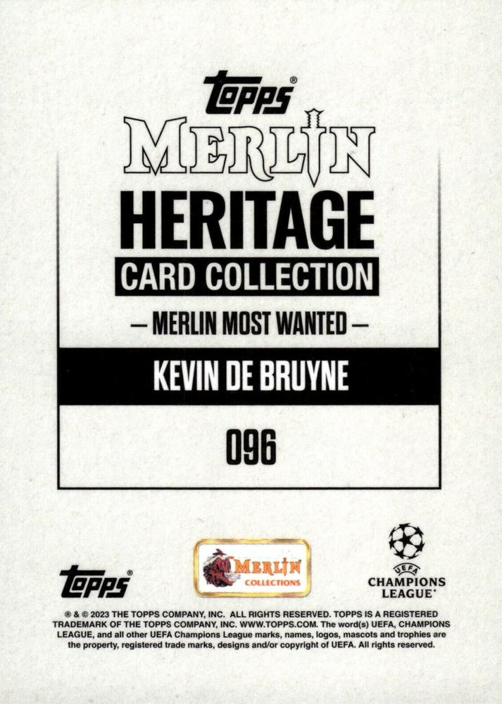 2023 Topps Merlin Heritage UCC Kevin De Bruyne MMW #96 Manchester City